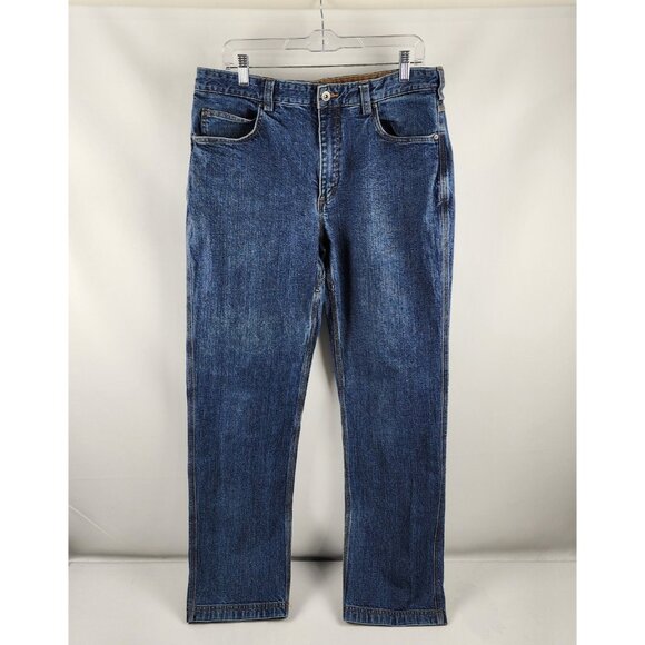 Duluth Trading Co Jeans Mens 36x34 Blue DuluthFlex Ballroom Relaxed Fit 20207 - Picture 1 of 10